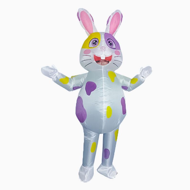 Funny Cartoon Halloween Inflatable Costume Set: Frog, Rabbit, Pink Pig, Cow for Parent-Child Parties