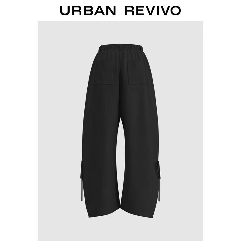 

UR Women s Loose Fit Tie-Waist Curved Trousers S