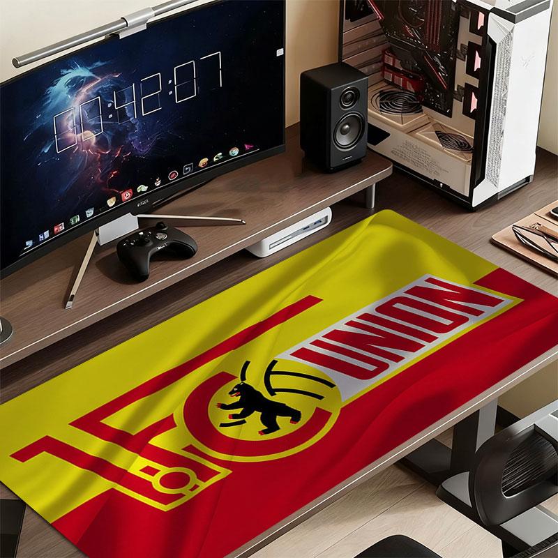 1. FC Union Berlin Mouse Pad, Large Gaming Desk Mat, Non-slip XXL Mousepad for Laptop & Tablet, Mini PC Playmat with Stitched Edges