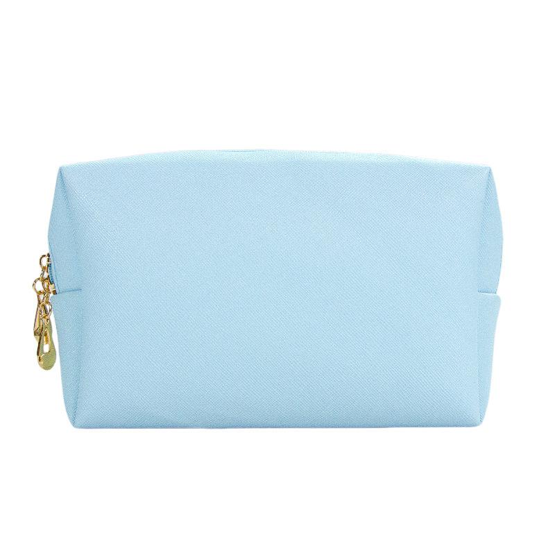 Cosmetic Bag Women Popular Product Pu Hand-Held Portable Square Waterproof Zipper Cute Travel Makeup Skincare Bag