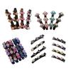 4pack/lot Fashionable Womens Broken Hair Clip Crystal Stone Decoration Anti Slip Hair Clip Side Clip