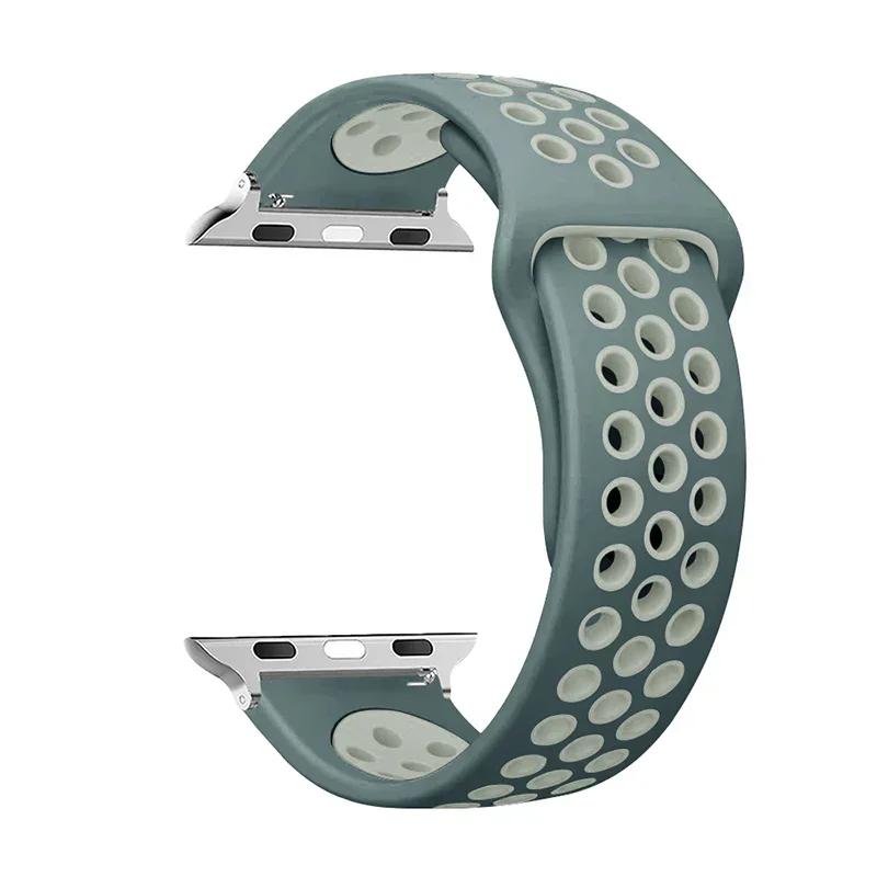 Sport Loop Strap für Apple Watch Band Ultra 2 49 mm 44 mm 40 mm 41 mm 45 mm 42 mm 38 mm Silikonarmband iWatch Serie 9-8-7 6 5 4 SE