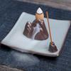 Lotus Ceramic Backflow Incense Burner & Holder - Ge Kiln Zisha Ornament