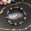 Natural Stone Bracelet Tiger Eye Amethyst Obsidian Fashion Jewelry For Men Women