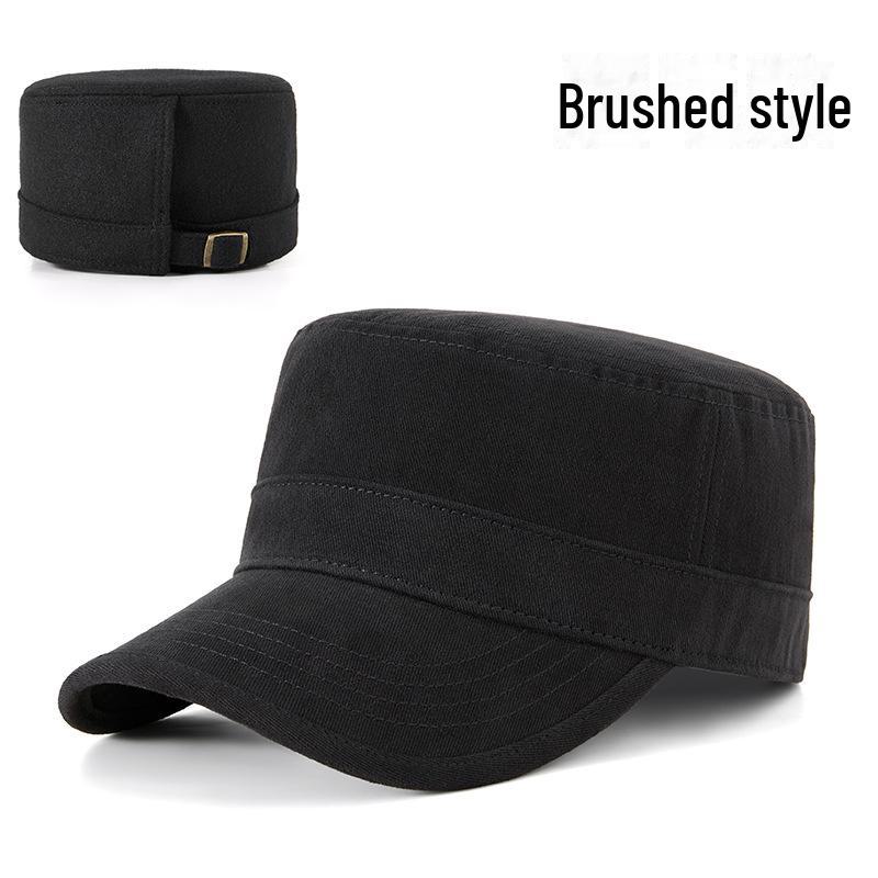 

Мужская теплая бейсболка с начесом большого размера с регулируемой высотой - кепка Duckbill Hat на осень и зиму M (56-58cm) чёрный