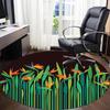 1pc Birds of Paradise Flowers Office Round Area Rug, Indoor Mat Suitable For Office, Under Office Chairs Bedroom Living Room Home Decor, Room Deco