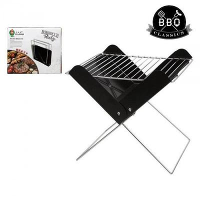 Barbecue Pliable Portable au Charbon de Bois Noir - Voyage, Pic Nic, Camping