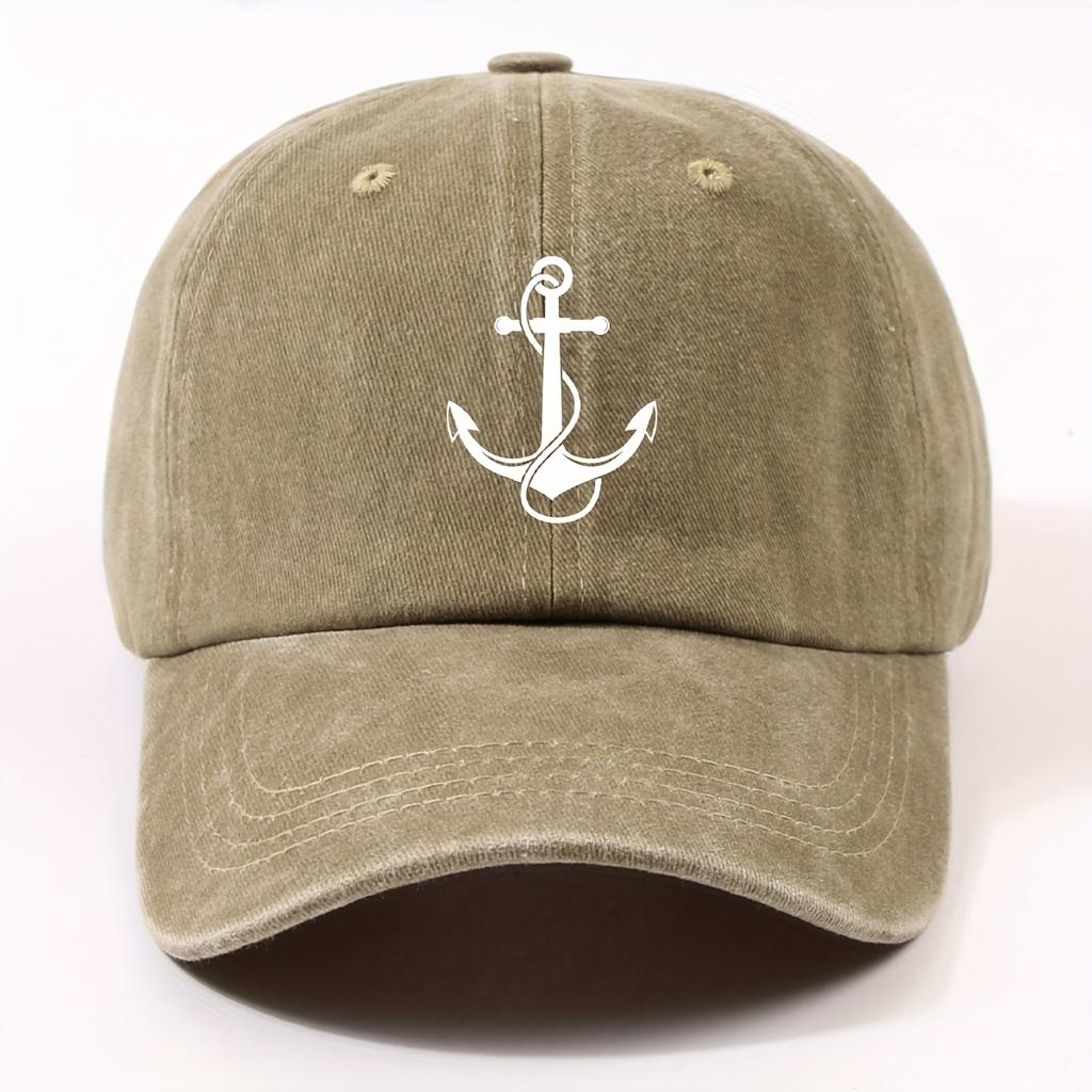 Fashionable Baseball Cap with Anchor Pattern Unisex Easy And Casual for Outdoor Activities Vintage Style Dad Hat