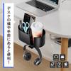 Headphone Stand Desk Organizer Drink Holder Hook Headphone Hanger Desk Storage Bag Hanger No Drilling Required [KURASUUMO] (Black)
