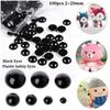 100pcs Black Safety Eyes Plastic Children Kids Toys High Quality Animal Puppet Crafts  For Bear Doll