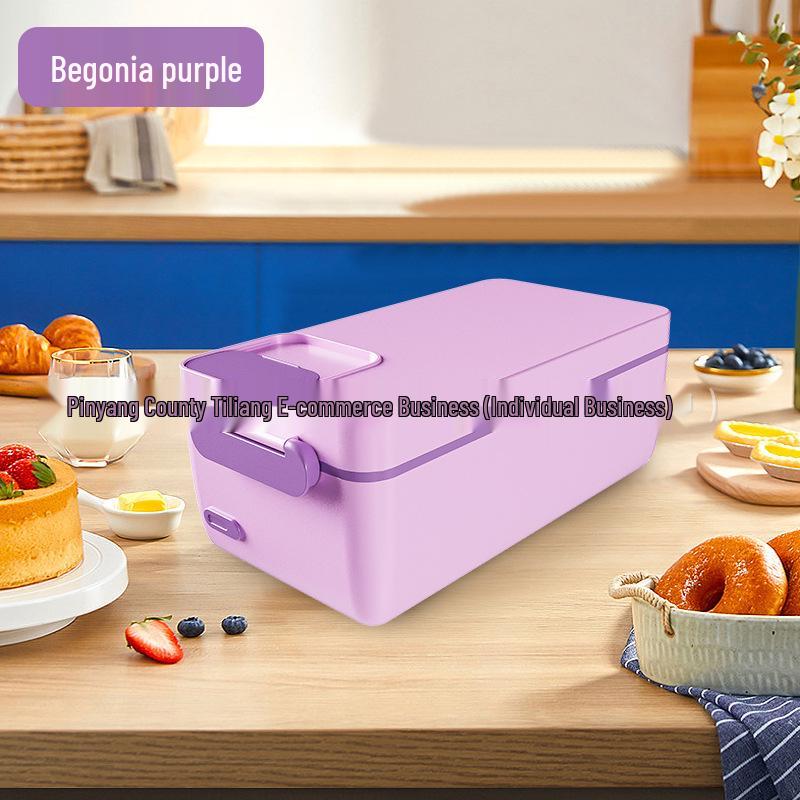 304 Stainless Steel Cordless Heated Lunch Box for Office – Insulated, Water-Free, Self-Heating Bento Box