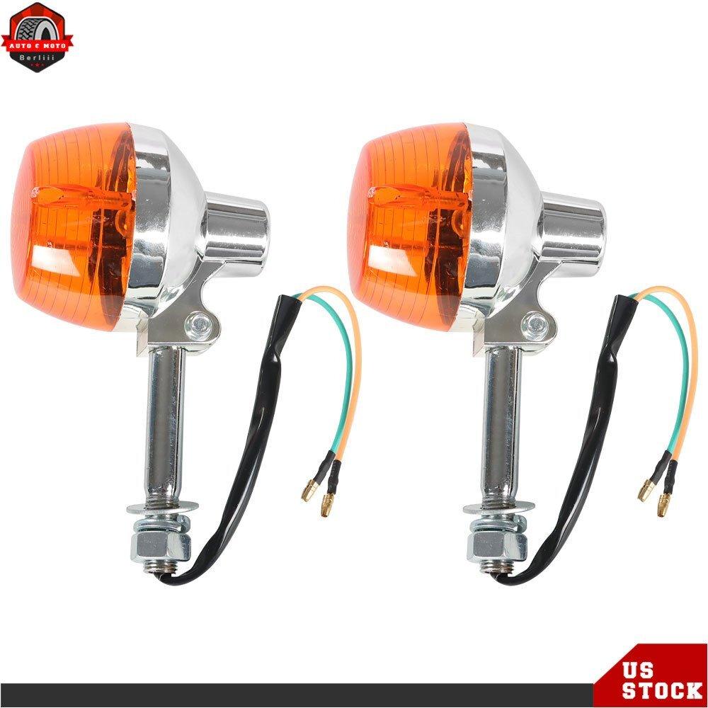 2Pcs For Honda CB350 CT70 CT90 XL100 CM400 CB450 CB750 Turn Signal Light 8mm 12V