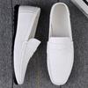 Leather men's shoes summer new driving flat casual style men's shoes trendy fashion outdoor lazy loafers men's shoes