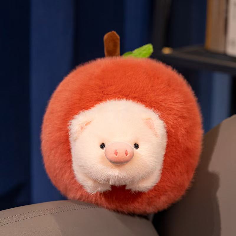 Latest Apple Pig Doll Kawaii Stuffed Plush Toy Handmade Doll Cartoon Anime Fun Cute Pillow Children's Birthday Gift Doll