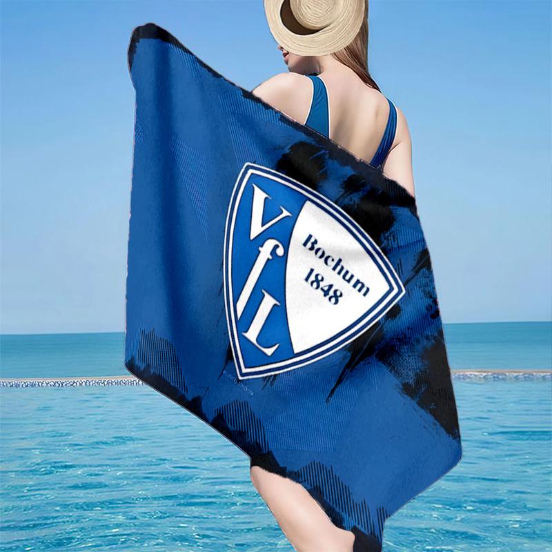 1PC Bochum Crest Beach Towel - Soft, Absorbent Microfiber, Lightweight, Ideal for The Beach, Parties, Travel, Camping fan gifts