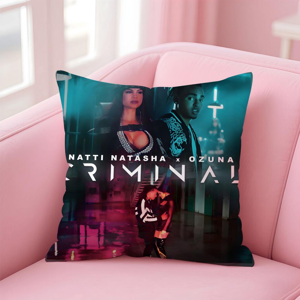 N-Natti Natasha Singer Cushion Cover Comfortable Reversible Pillow Cover Ideal For Car Sofa Bedroom & Beyond