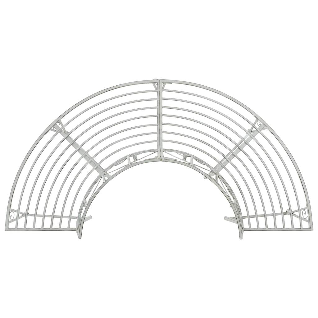 Tree Bench 4 Seater 160 x 80 x 89 cm Steel Antique White