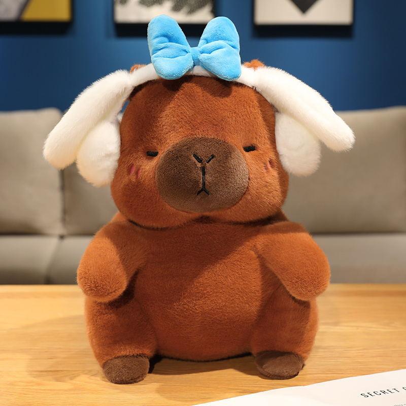 

Creative Headphones Kapibala Chef Bread Plush Toys Magic Capybara Doll Doll Children Girls Gift 35cm