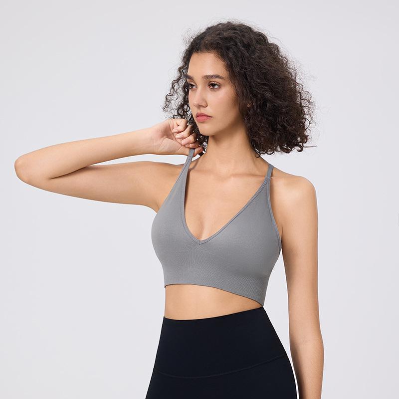 New Style Deep V Triangle Cup Sexy Bra with Adjustable Straps for Women – Beautiful Back Yoga Underwear