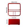 2Pcs Red Carbon Fiber Interior Overhead Console Cover Trim For Hyundai Azera