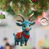 Christmas Cute Goat Home Party Decor 2D Christmas Tree Ornaments For Home Xmas Decoration Party Supplies