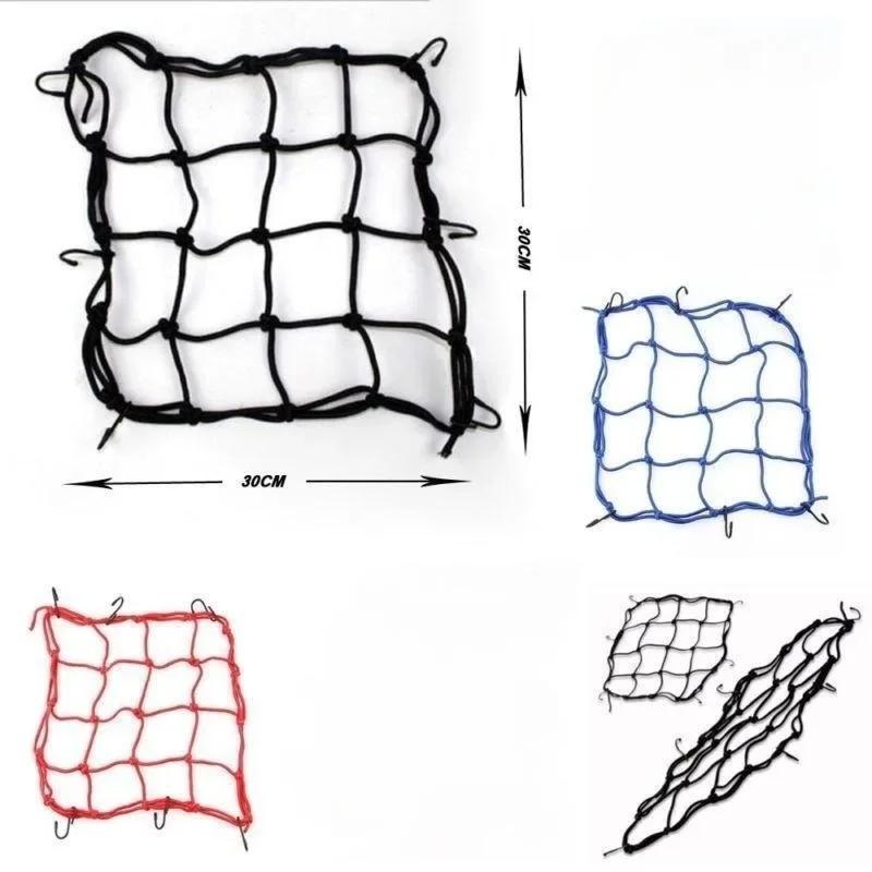 Motorcycle adjustable Luggage Net Bike 6 Hooks Hold Down Fuel Tank Luggage Mesh Web Styling High Quality moto Cargo Net