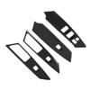 4pcs Door Armrest Window Switch Trim Carbon Fiber Style Replacement for Mitsubishi Pajero Montero Shogun Sport 19‑21