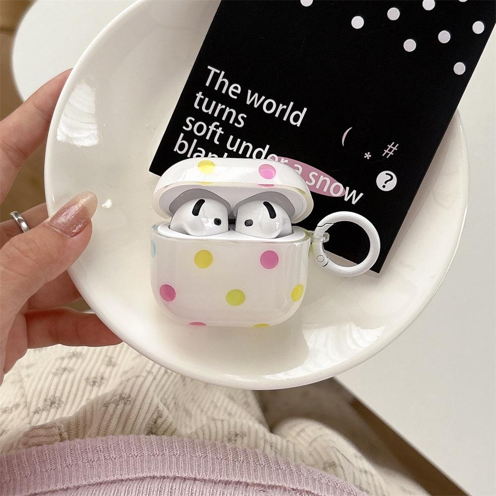 Small fresh and transparent color polka dot earphone cover for Apple AirPods 1 /1 generation simple niche shell PRO1/PRO1