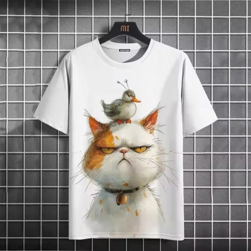 Men Casual 3D Printed Peacock Bird T Shirt Funny Short Sleeves Tops T Shirt