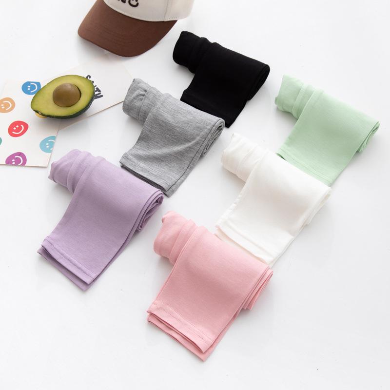 Letní dívčí legíny s potiskem bonbonů: Všestranné, Elastické, Tenké, Délka 9 bodů