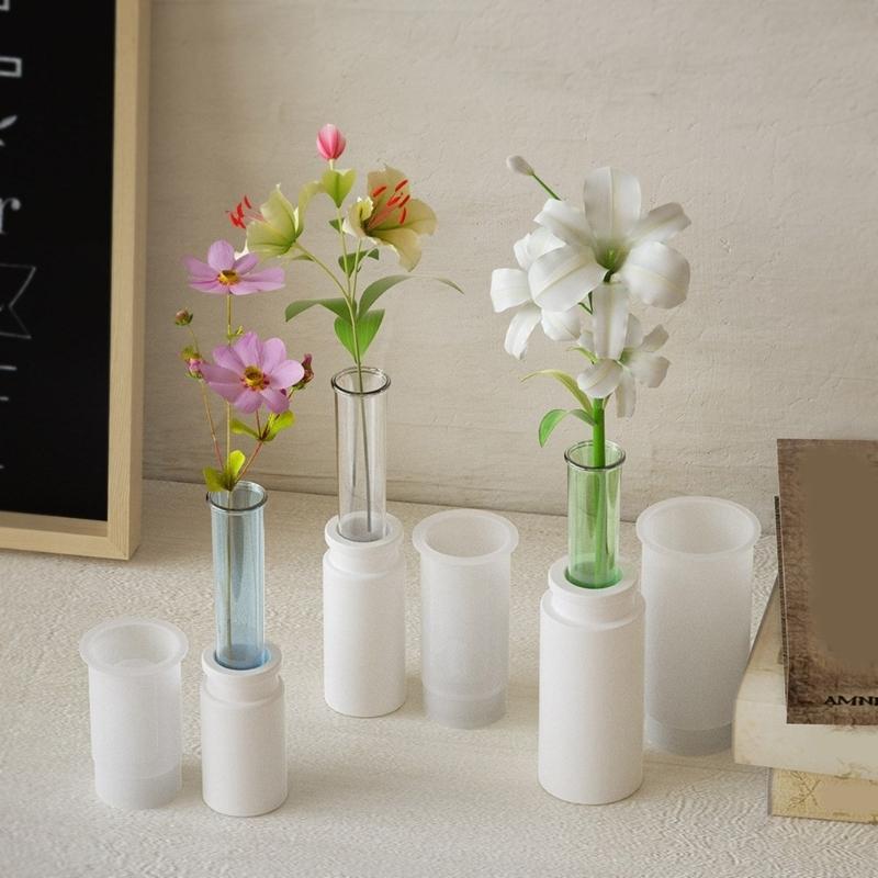 Unique Silicone Crafting Moulds Vase Molds Heart Shape Flowerpot Mold Epoxy Resin Mold Candlestick Moulds for Vase