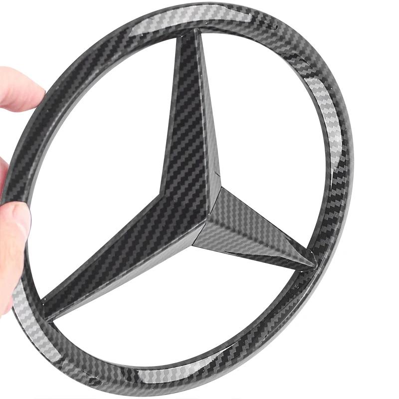 BQAZ9 18.8/21cm Car Front Grille Large Badge Decal for Mercedes Benz GLA GLB AMG GLS G C E GLE GLB A AMG Cover Decoration Accessories