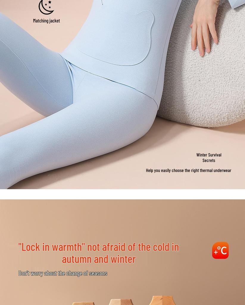 Girls' Wool Underwear Set with Chest Pads for Junior High Students - Warm Autumn/Winter Basics