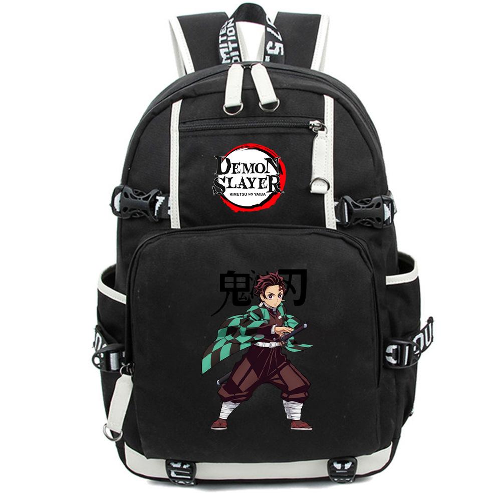 Anime Cartoon Demon Slayer Bedruckter Rucksack Große Kapazität Schultasche Laptop Unisex Studenten Schultasche Reise Outdoor Tasche