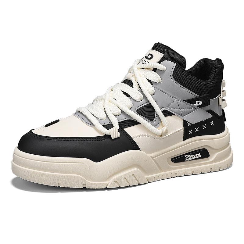 

High-top men s board shoes, new thick soles in autumn and winter, youth fashion wear-resistant sports shoes, trendy casual shoes 39