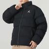Jordan Solid Color Logo Stand Collar Long Sleeve Cotton Jacket Men Jacket Black FB7332-010