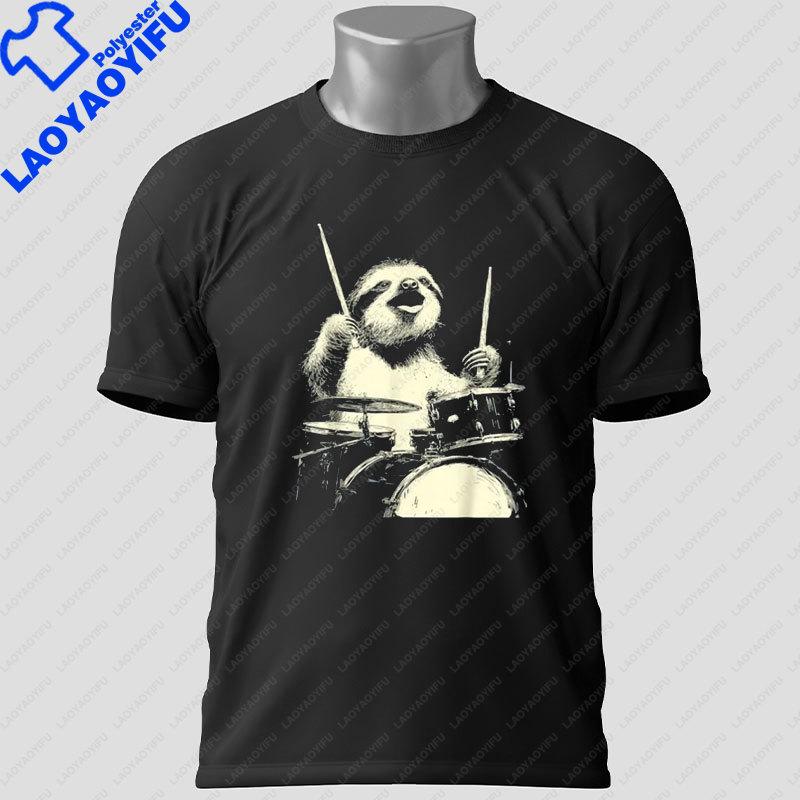 Unisex Unisex S Funny Poodle Drummer Graphic Tshirt Short Sleeve Casual Fashion Outdoor Tshirt For Drummers Music Lovers