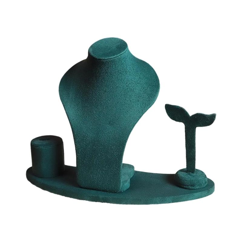 Multifuntional Jewelry Display Solution Jewelry Holder Fabric Texture Jewelry Set Stand for Various Accessory Types