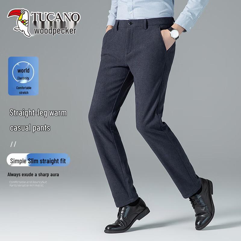 TUCANO Men s Anti-Wrinkle Straight Fit Casual Trousers 175/82A