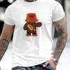 Free Happy" Knit Doll Graphic Print T-Shirt Breathable Cool, Comfortable Wear,Daily Casua