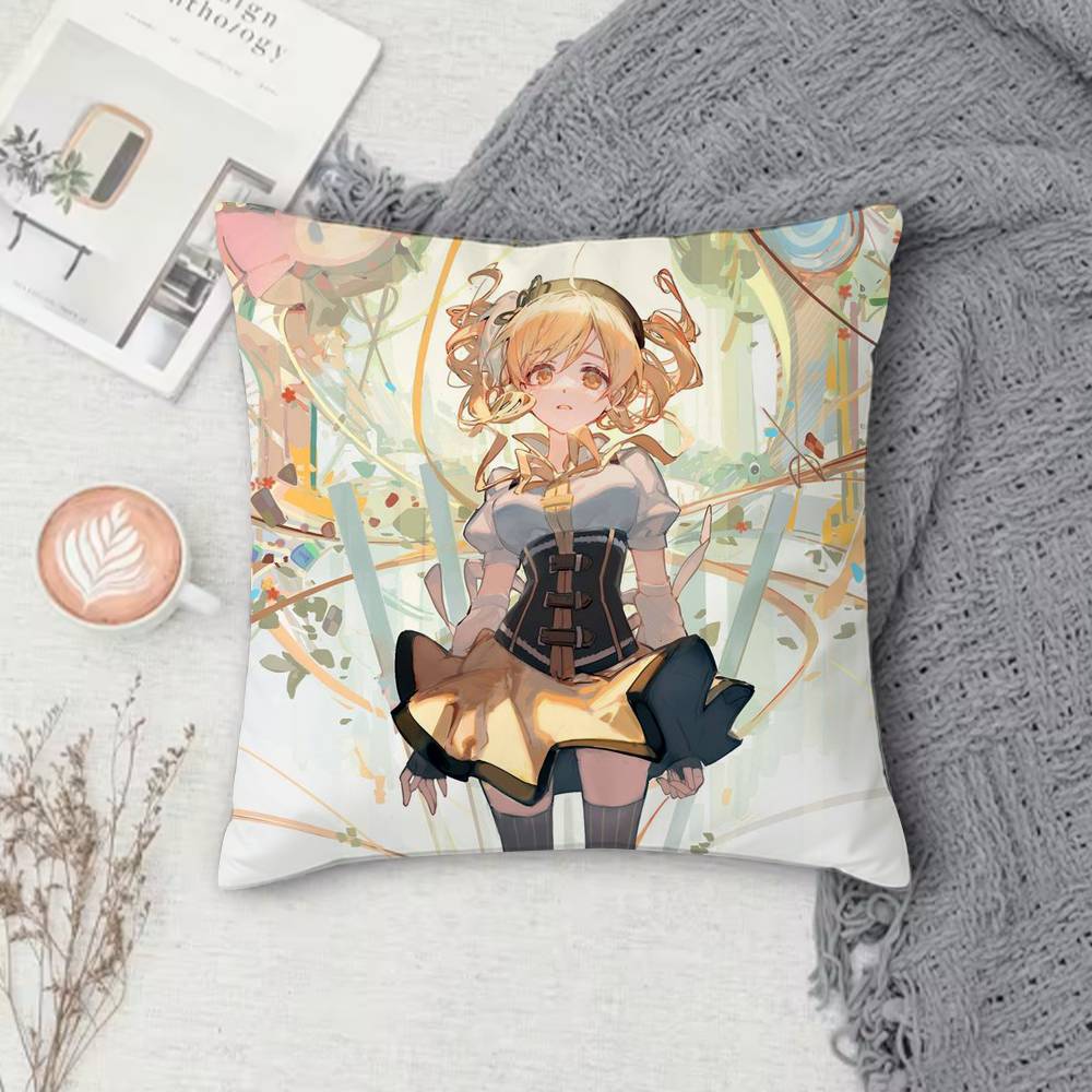 Puella Magi Madoka Magica Classic Double-Sided Printed Square Pillow Cover Decorative Cushion Cover For Sofa Bedroom Bedside