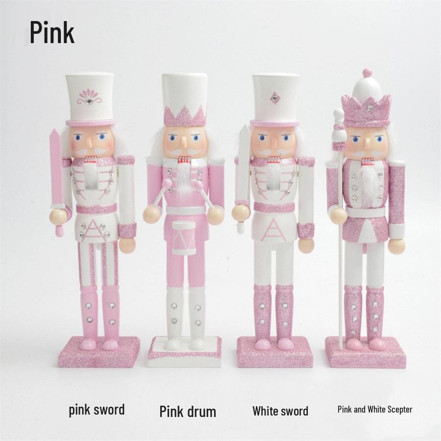 30CM Wooden Nutcracker Ornament for Christmas - Creative Home Decor