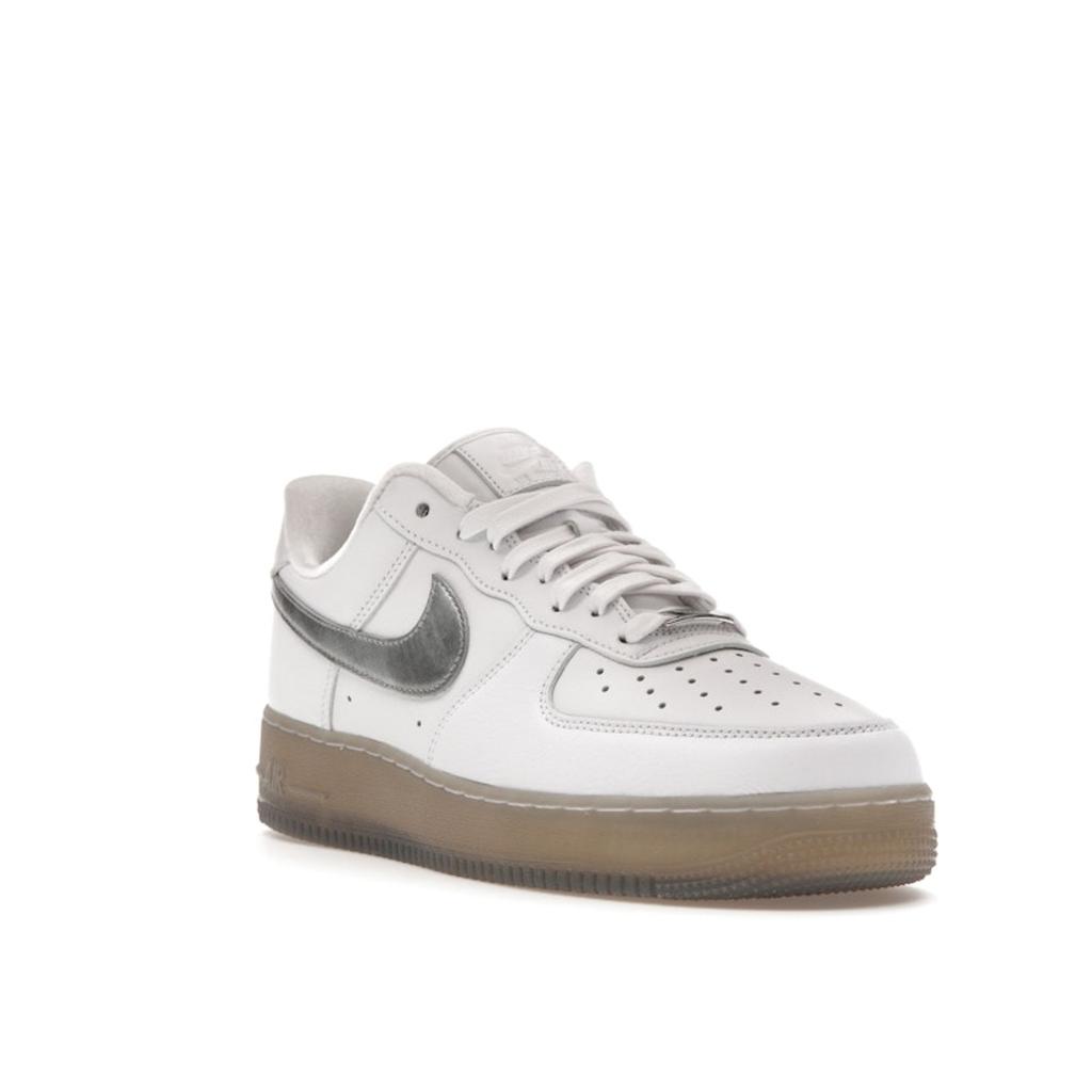 Nike Air Force 1 07 Premium White Metallic Silver Unisex Sneakers Coconut-Milk Hyper-Pink DX3945-100