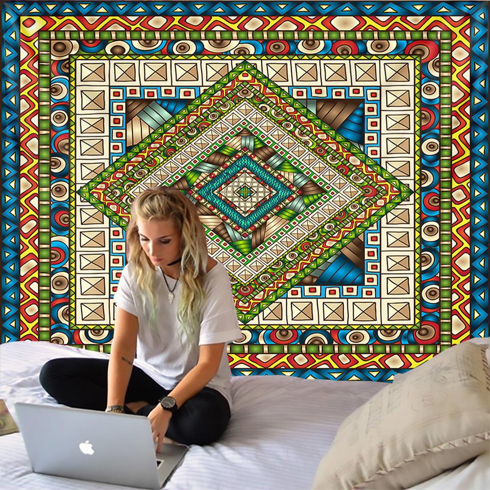 ndian Mandala Tapestry Wall Hanging Sandy Beach Throw Rug Blanket  Mattress psychedelic Bohemian Yoga Shawl Mat Mandala Tapestry