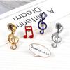 Microphone Music Note Brooch Gold Color Silver Color Enamel Pins Women Men Singer Party Concert Jewelry Backpack Lapel Pin Gifts
