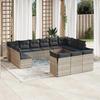 VidaXL Garden Lounge Set with Cushions 13 Pcs, Patio Sofas, Furniture Set, Outdoor Terrace Furniture, Grey 3218452