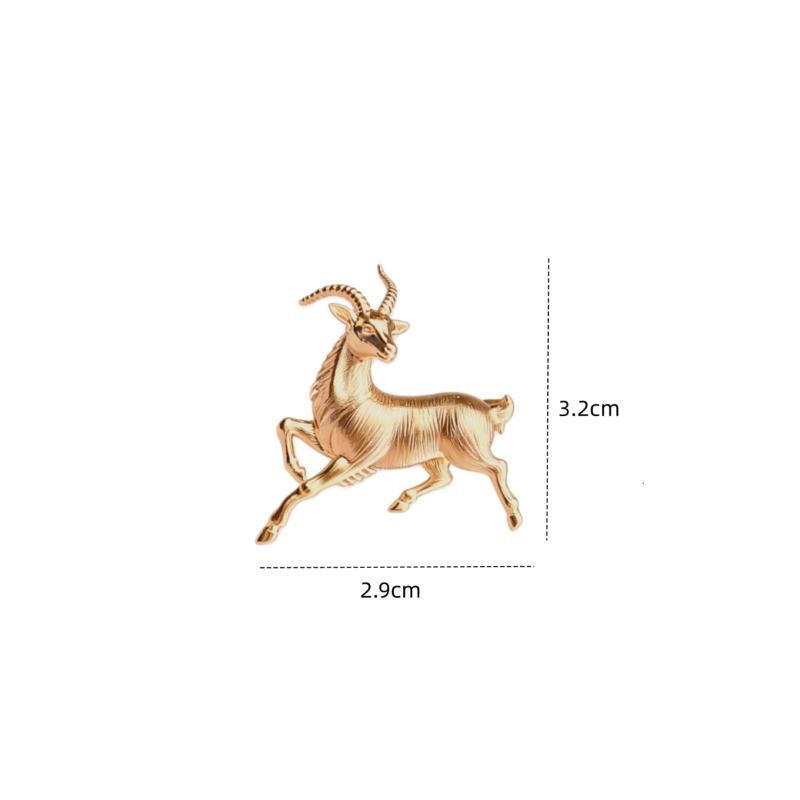 Vintage Gold Gazelle Brosche Feines Strukturiertes Design Lichtbeständige Oberfläche Perfekt für Tägliche Outfits Partys Schmuck Geschenke für Frauen