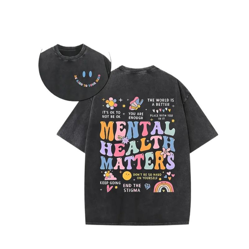 Trendy Retro Printed T-Shirt - with a Crew Neck And Short Sleeves. It S Machine Washable And Ideal for Casual Wear in Summer S чёрный