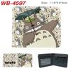 Studio Ghibli Mój sąsiad Totoro Portmonetka Anime Pełnokolorowy Nadruk Krótki Portfel na Karty Uroczy Kreskówkowy Skórzany Puzderko Różowy