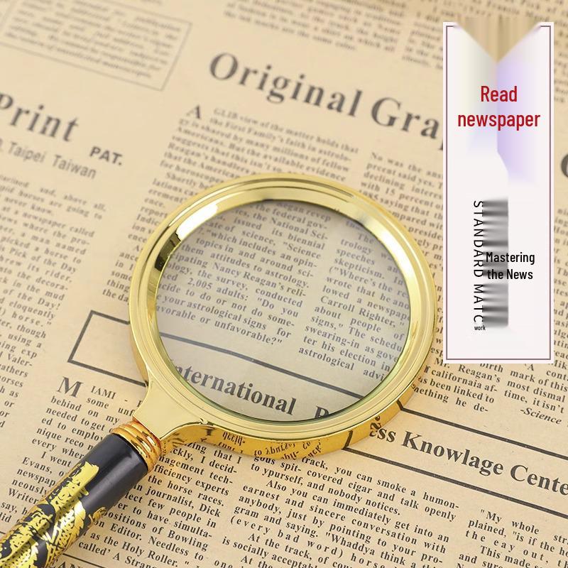 High-Definition Magnifying Glass: High Power for Elderly, Identification, and Students - Large Size Handheld 